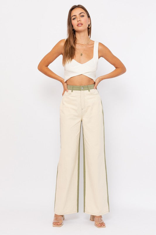 The Colorblock Pant - La Sorella Boutique