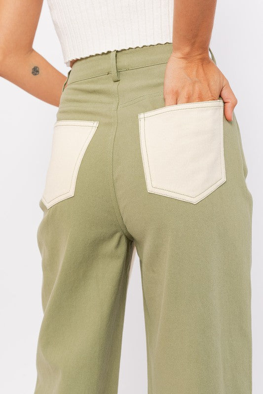 The Colorblock Pant - La Sorella Boutique