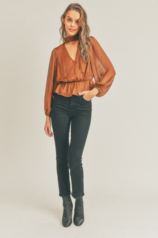 The Shimmer Blouse - La Sorella Boutique