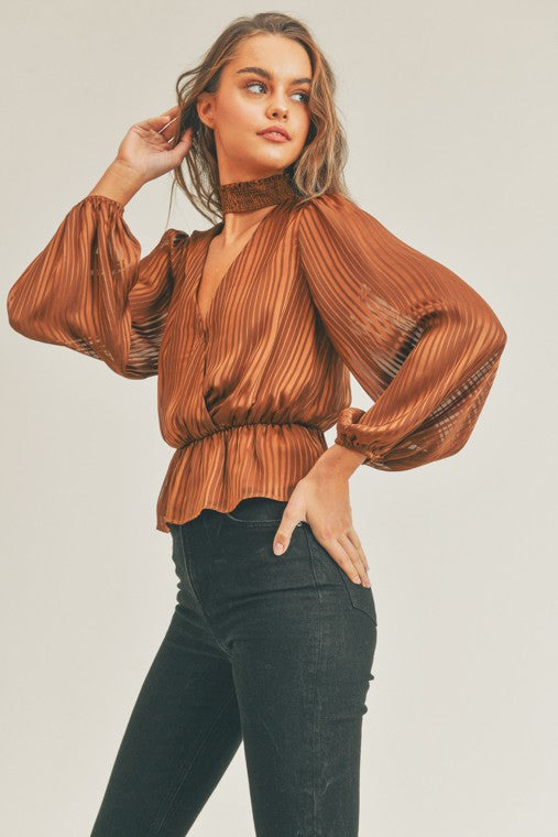The Shimmer Blouse - La Sorella Boutique