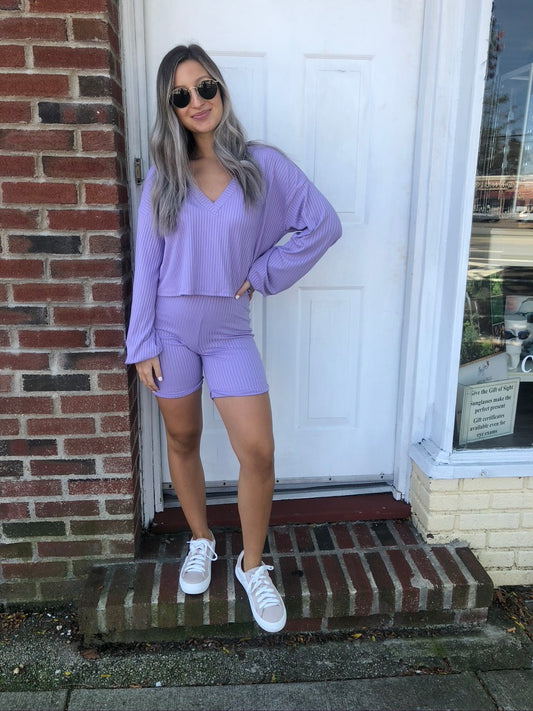 The Addie Biker Short Set - La Sorella Boutique